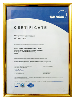 ISO certificate